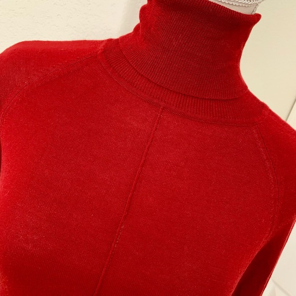 ZARA Seidel Jumper Red Turtleneck Sweater - Picture 8 of 15